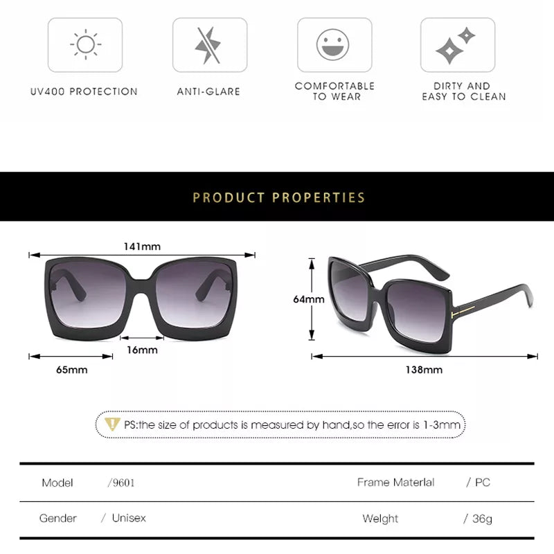 Gafas para Sol para Mujer Grandes UV400